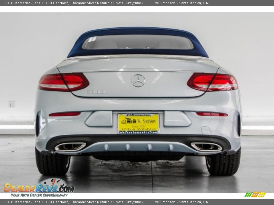 2018 Mercedes-Benz C 300 Cabriolet Diamond Silver Metallic / Crystal Grey/Black Photo #4