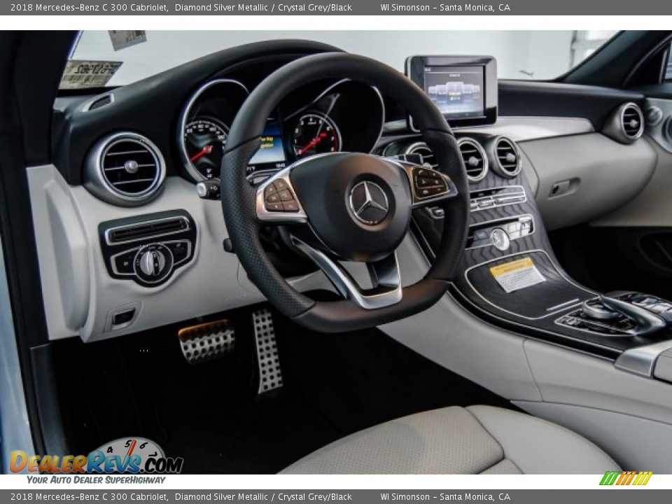 2018 Mercedes-Benz C 300 Cabriolet Diamond Silver Metallic / Crystal Grey/Black Photo #6