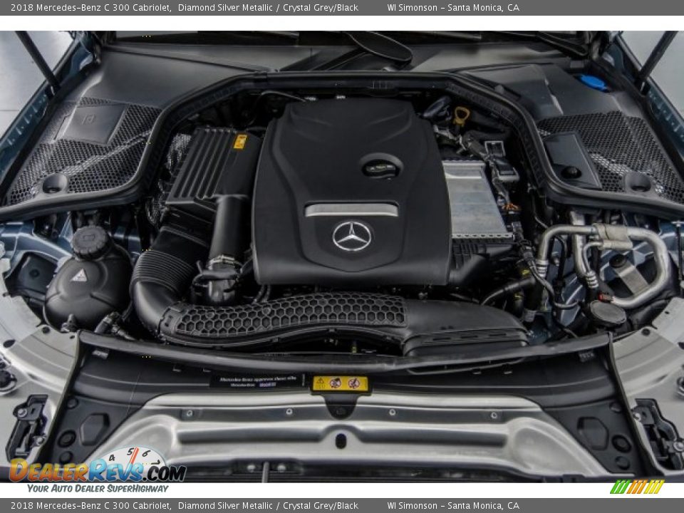 2018 Mercedes-Benz C 300 Cabriolet Diamond Silver Metallic / Crystal Grey/Black Photo #8