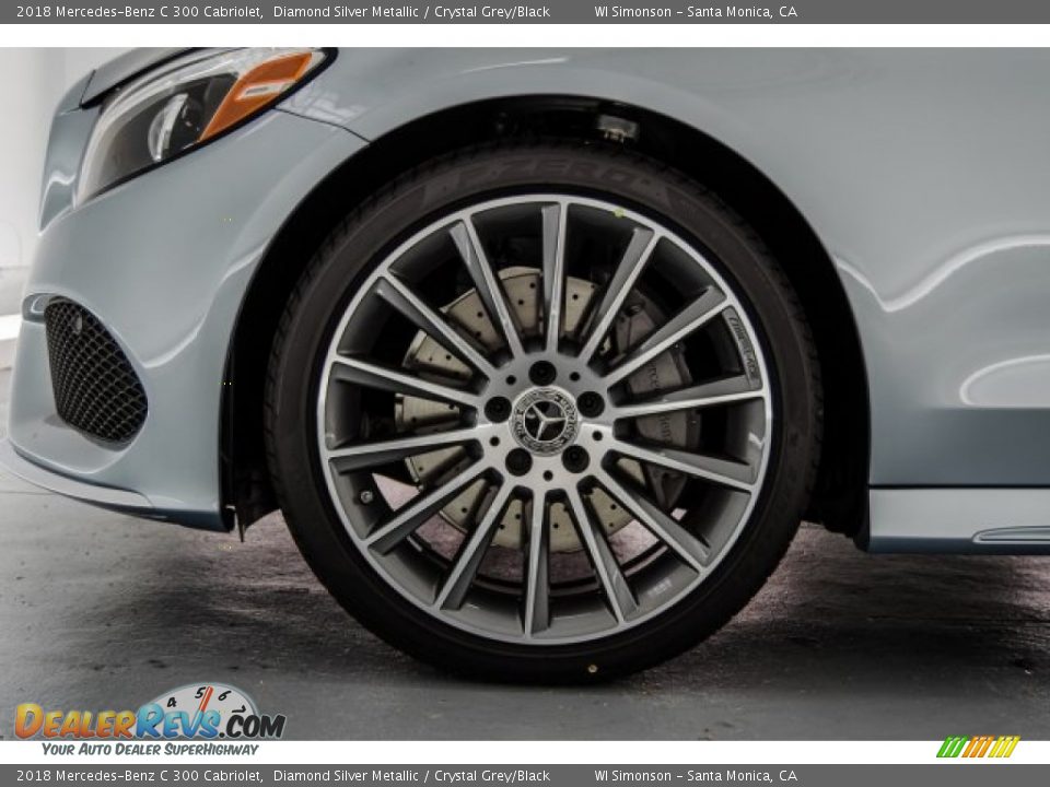 2018 Mercedes-Benz C 300 Cabriolet Diamond Silver Metallic / Crystal Grey/Black Photo #9