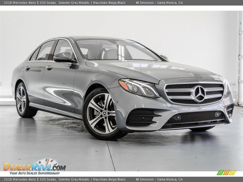2018 Mercedes-Benz E 300 Sedan Selenite Grey Metallic / Macchiato Beige/Black Photo #12
