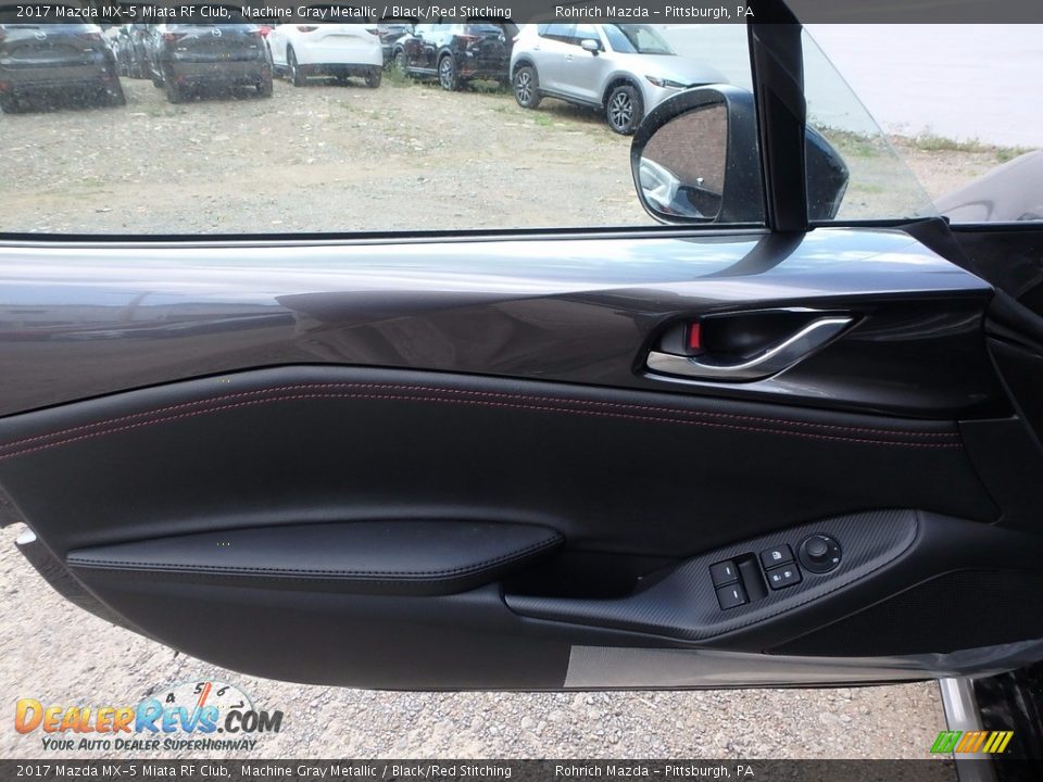 2017 Mazda MX-5 Miata RF Club Machine Gray Metallic / Black/Red Stitching Photo #8