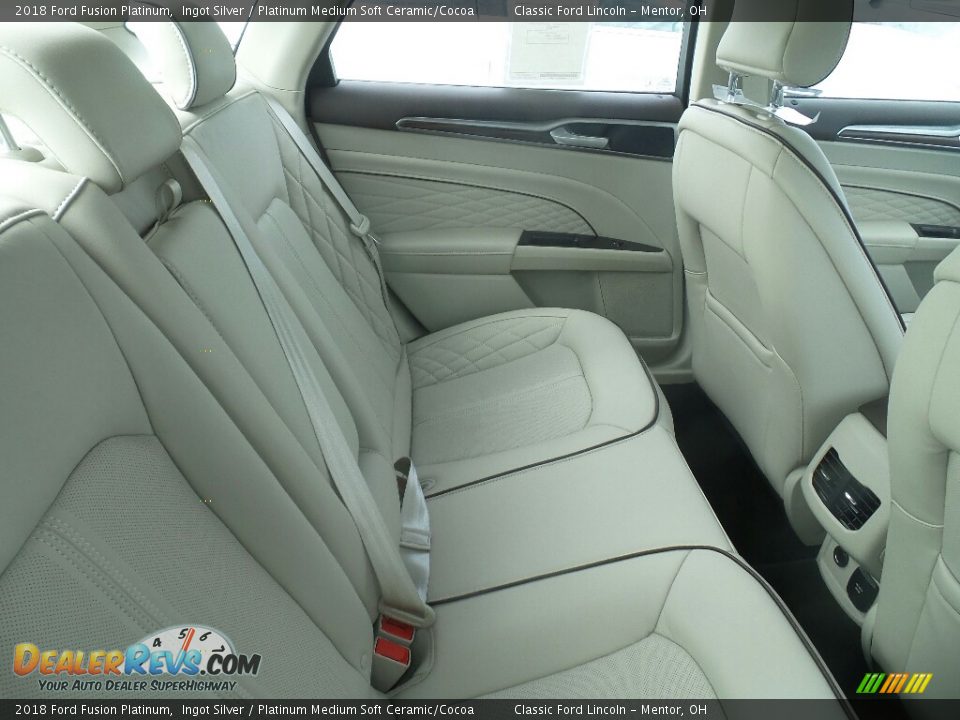 Rear Seat of 2018 Ford Fusion Platinum Photo #6