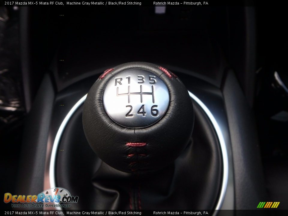 2017 Mazda MX-5 Miata RF Club Machine Gray Metallic / Black/Red Stitching Photo #12