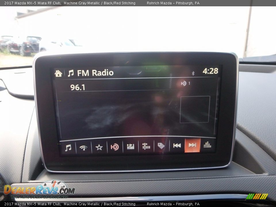 2017 Mazda MX-5 Miata RF Club Machine Gray Metallic / Black/Red Stitching Photo #13