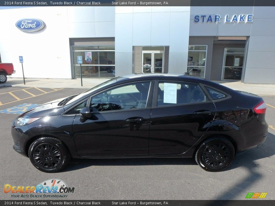2014 Ford Fiesta S Sedan Tuxedo Black / Charcoal Black Photo #8