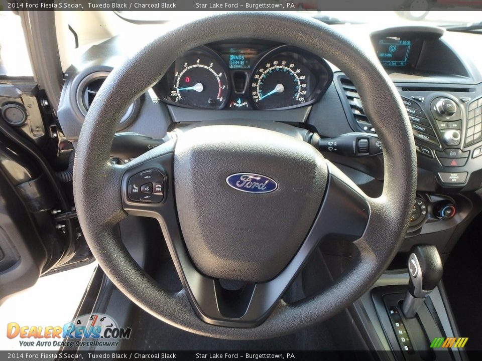 2014 Ford Fiesta S Sedan Tuxedo Black / Charcoal Black Photo #15
