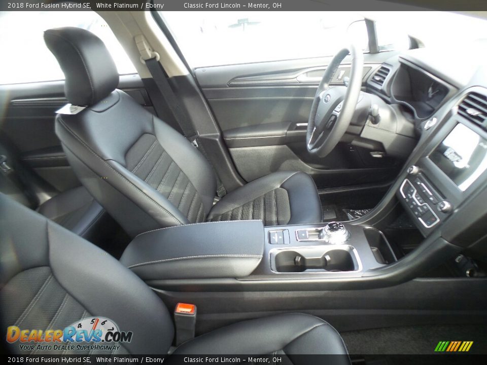 Ebony Interior - 2018 Ford Fusion Hybrid SE Photo #4
