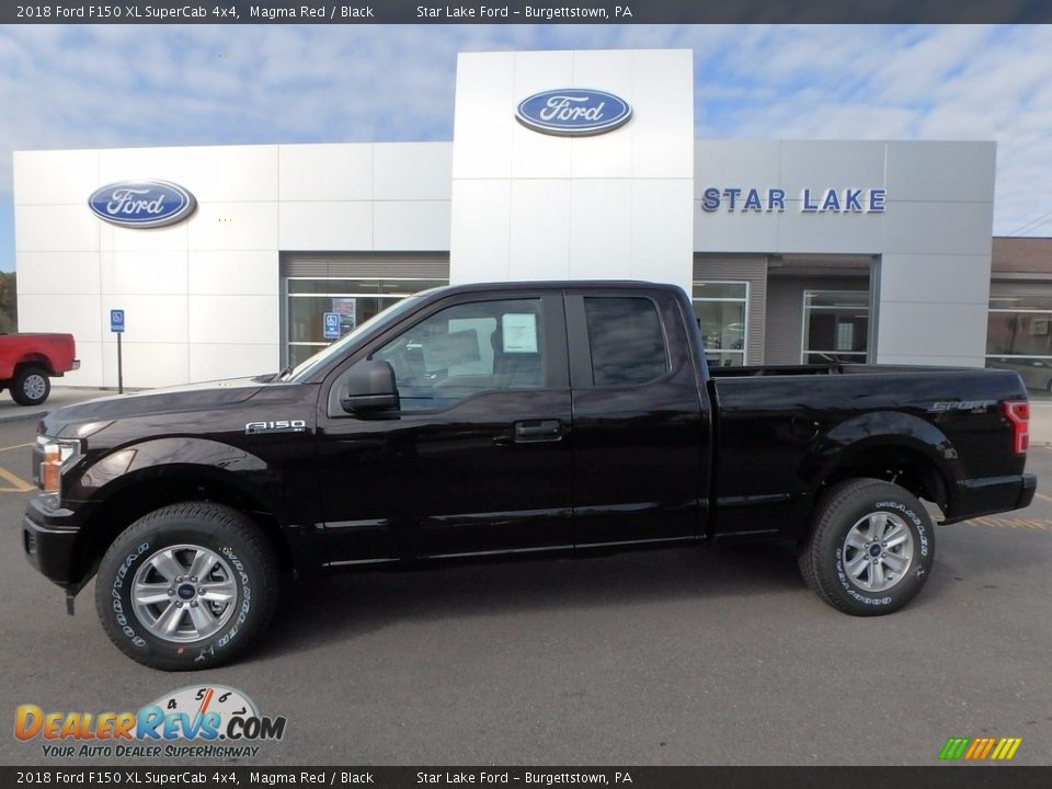 2018 Ford F150 XL SuperCab 4x4 Magma Red / Black Photo #1
