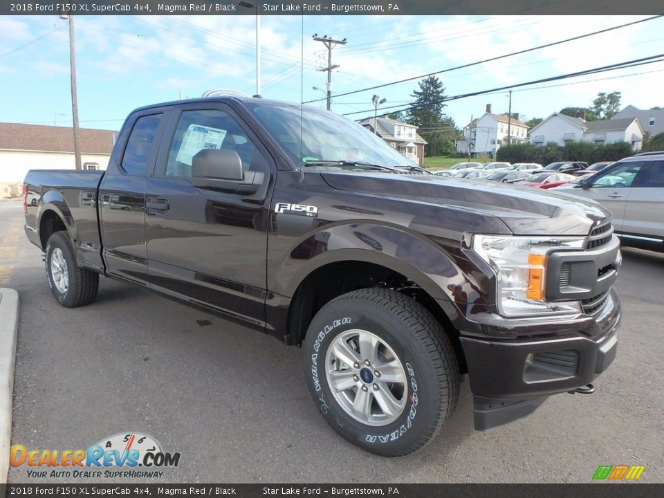 2018 Ford F150 XL SuperCab 4x4 Magma Red / Black Photo #3