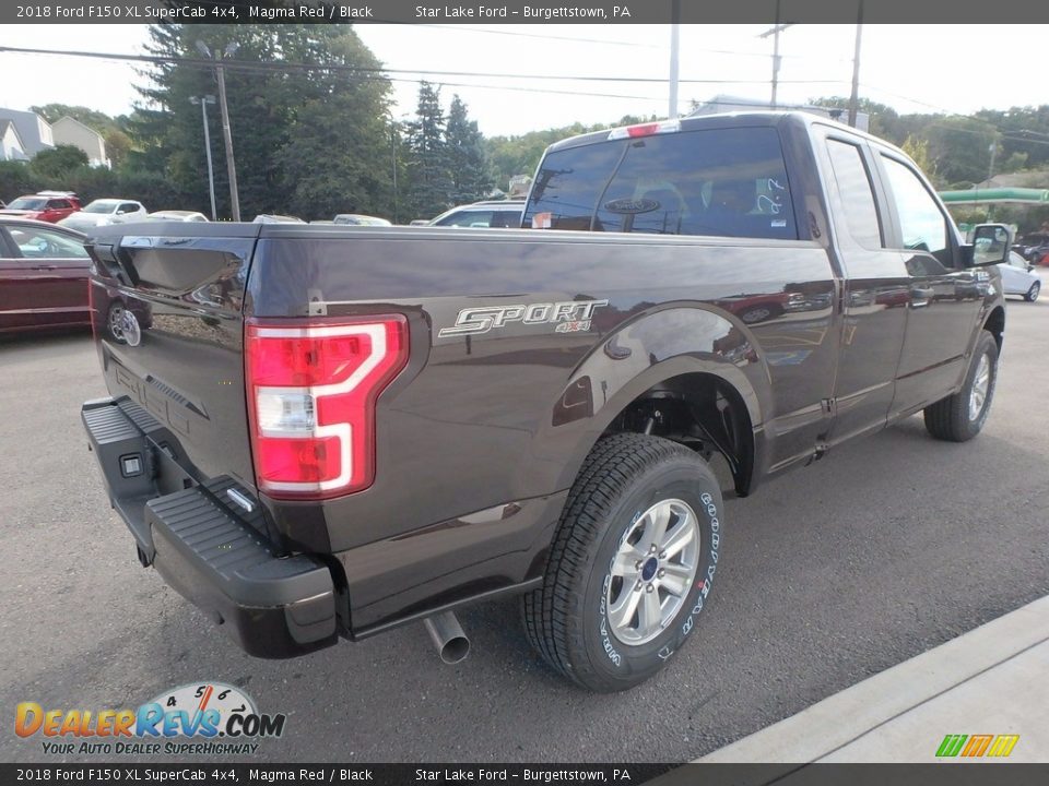 2018 Ford F150 XL SuperCab 4x4 Magma Red / Black Photo #5