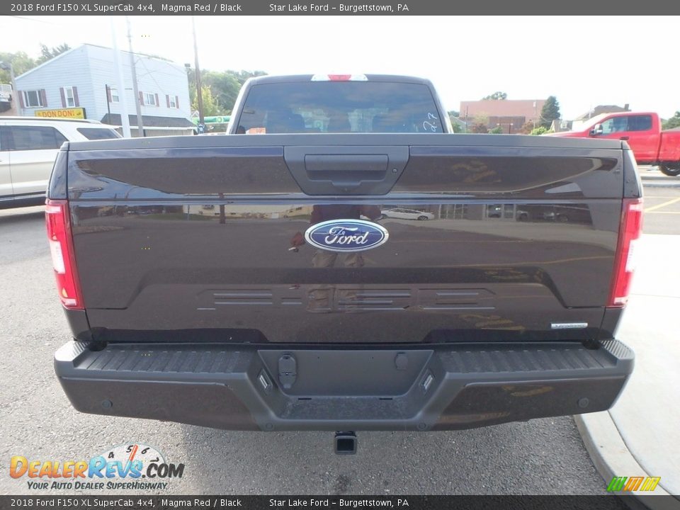 2018 Ford F150 XL SuperCab 4x4 Magma Red / Black Photo #6