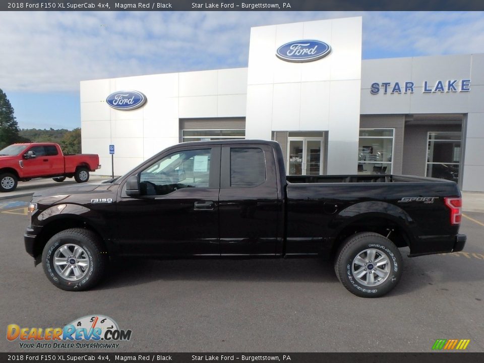 2018 Ford F150 XL SuperCab 4x4 Magma Red / Black Photo #8