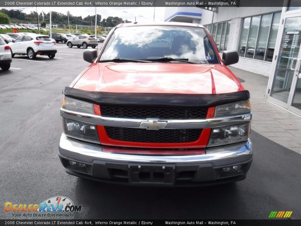 2008 Chevrolet Colorado LT Extended Cab 4x4 Inferno Orange Metallic / Ebony Photo #6