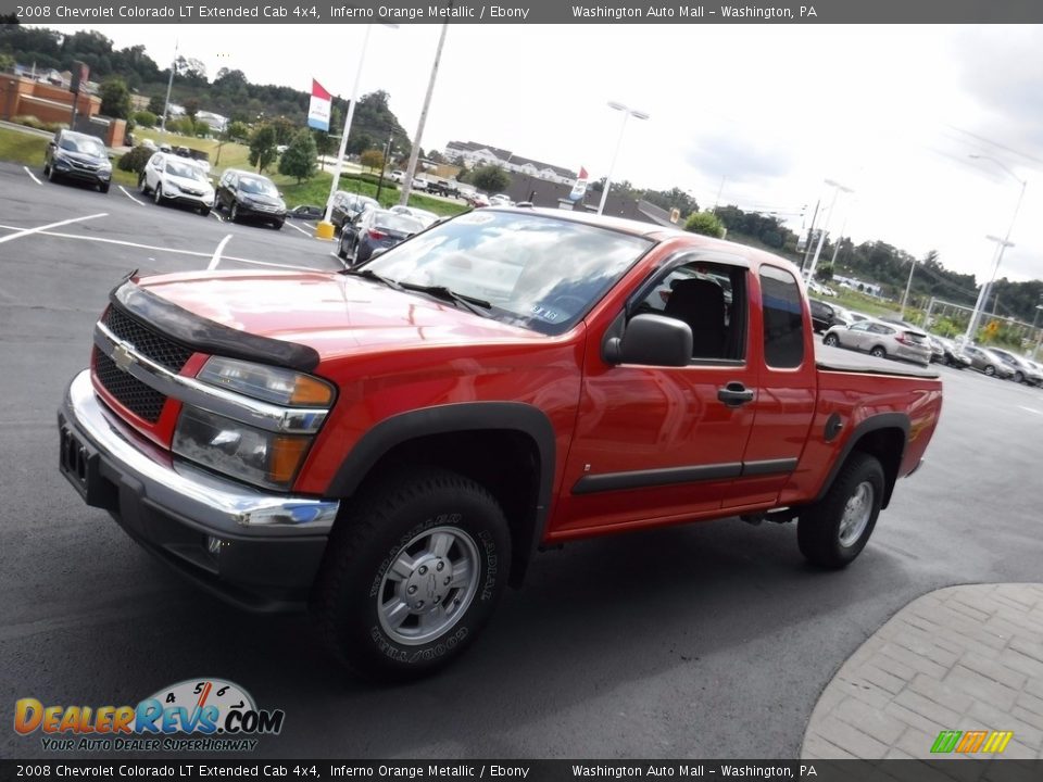2008 Chevrolet Colorado LT Extended Cab 4x4 Inferno Orange Metallic / Ebony Photo #7