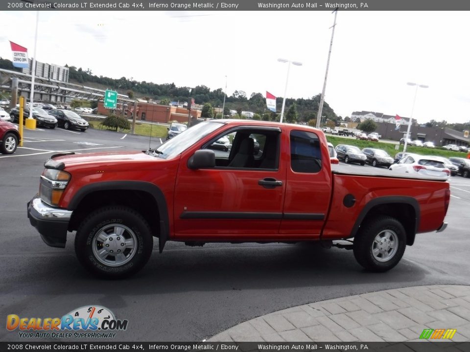 2008 Chevrolet Colorado LT Extended Cab 4x4 Inferno Orange Metallic / Ebony Photo #8