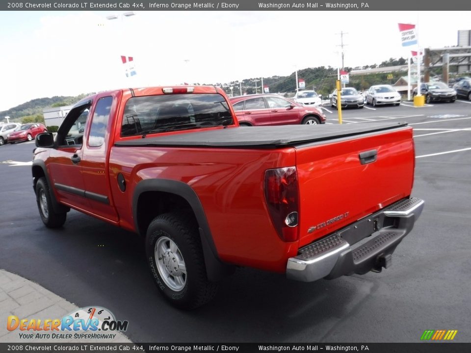 2008 Chevrolet Colorado LT Extended Cab 4x4 Inferno Orange Metallic / Ebony Photo #9