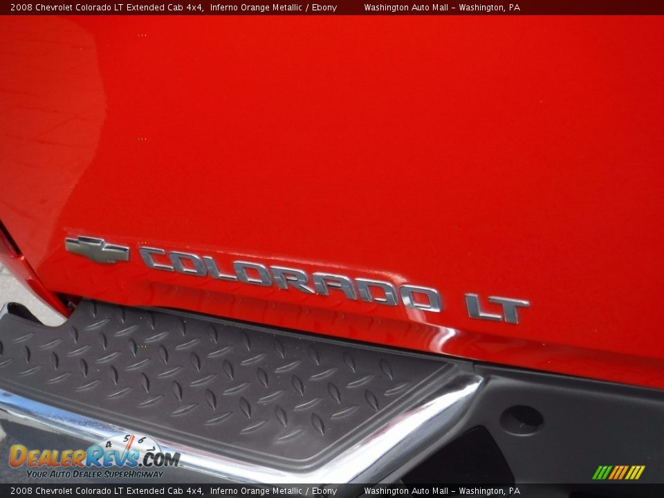 2008 Chevrolet Colorado LT Extended Cab 4x4 Inferno Orange Metallic / Ebony Photo #10