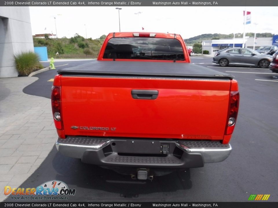 2008 Chevrolet Colorado LT Extended Cab 4x4 Inferno Orange Metallic / Ebony Photo #11