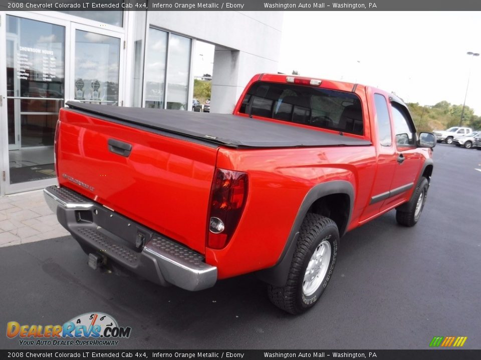 2008 Chevrolet Colorado LT Extended Cab 4x4 Inferno Orange Metallic / Ebony Photo #12
