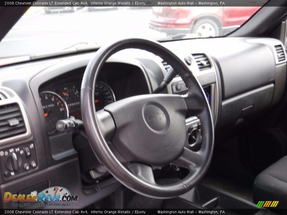 2008 Chevrolet Colorado LT Extended Cab 4x4 Inferno Orange Metallic / Ebony Photo #17