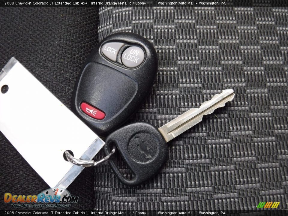 2008 Chevrolet Colorado LT Extended Cab 4x4 Inferno Orange Metallic / Ebony Photo #25