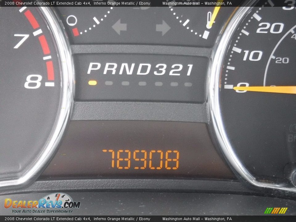 2008 Chevrolet Colorado LT Extended Cab 4x4 Inferno Orange Metallic / Ebony Photo #27