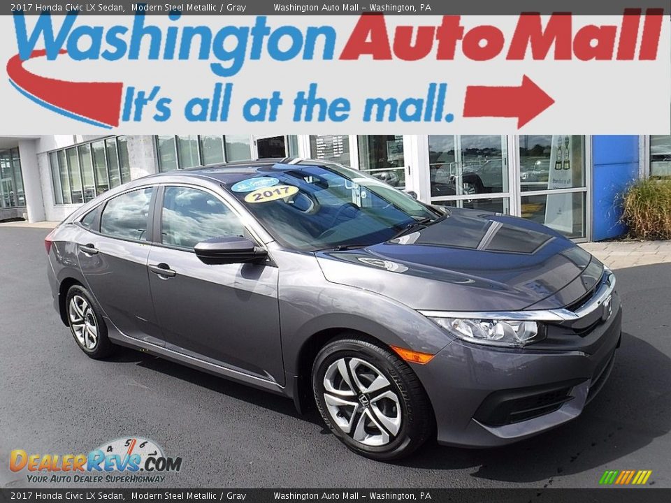 2017 Honda Civic LX Sedan Modern Steel Metallic / Gray Photo #1