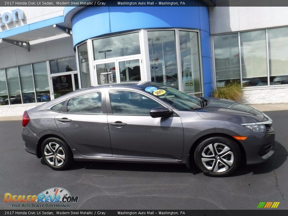 2017 Honda Civic LX Sedan Modern Steel Metallic / Gray Photo #2