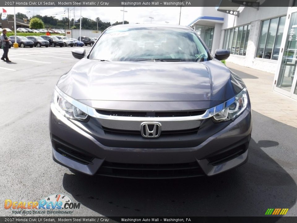 2017 Honda Civic LX Sedan Modern Steel Metallic / Gray Photo #4