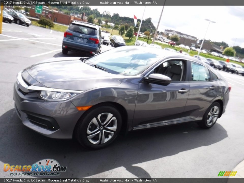 2017 Honda Civic LX Sedan Modern Steel Metallic / Gray Photo #5