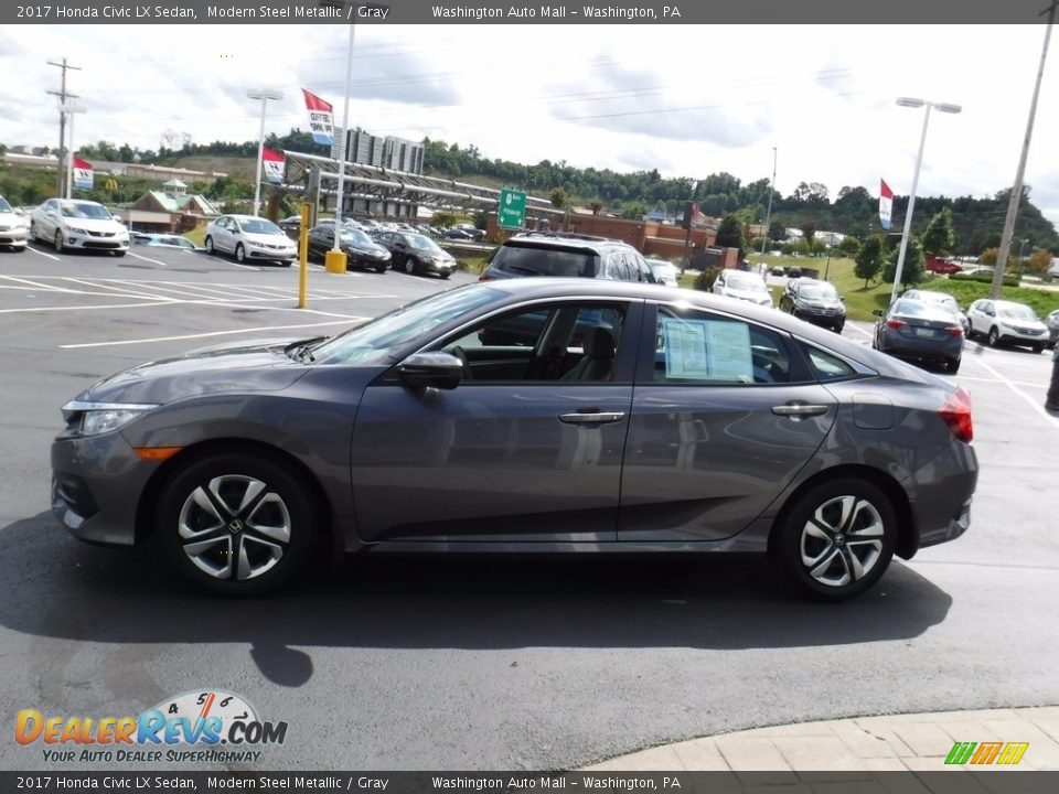2017 Honda Civic LX Sedan Modern Steel Metallic / Gray Photo #6