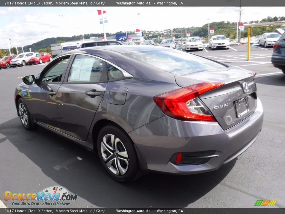 2017 Honda Civic LX Sedan Modern Steel Metallic / Gray Photo #7