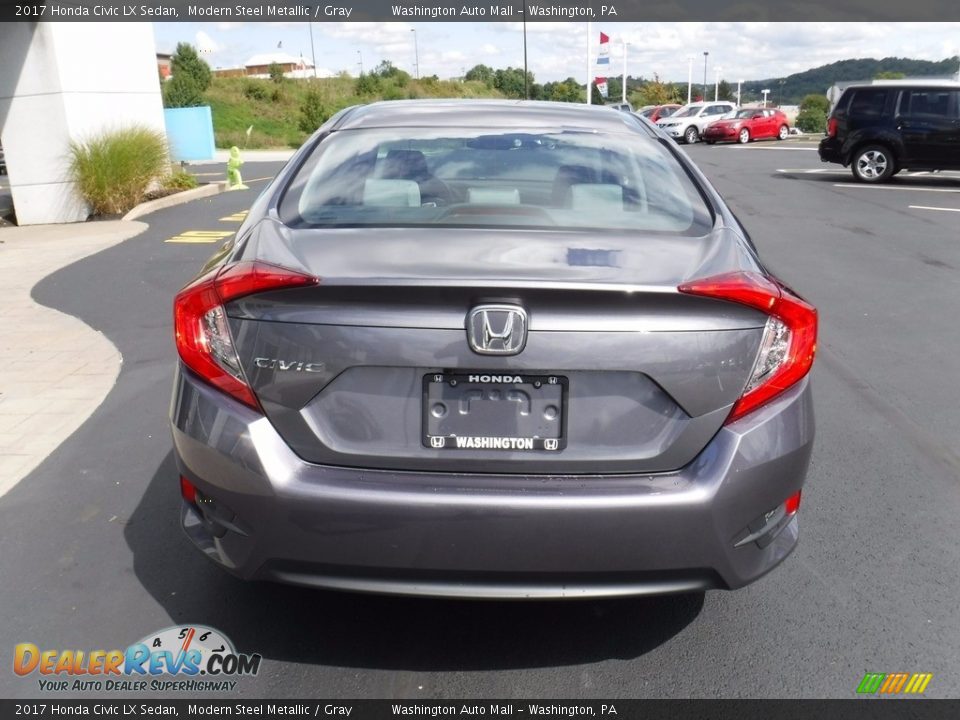 2017 Honda Civic LX Sedan Modern Steel Metallic / Gray Photo #8