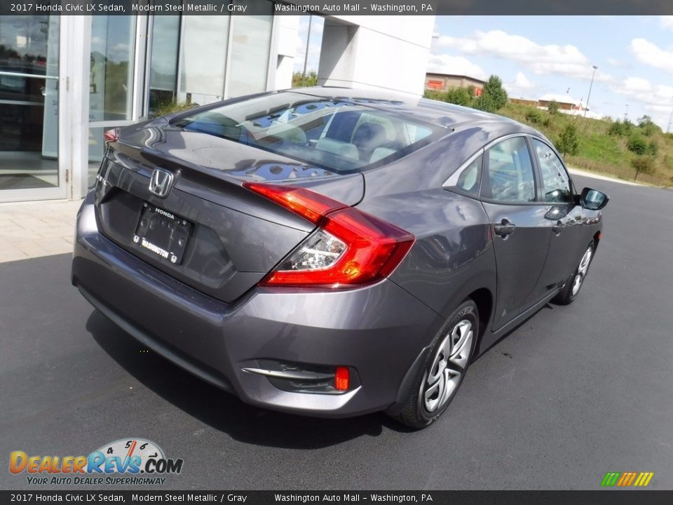 2017 Honda Civic LX Sedan Modern Steel Metallic / Gray Photo #9