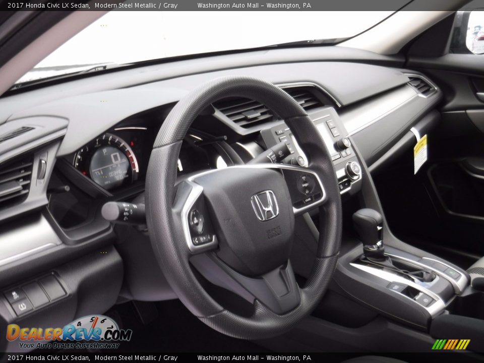 2017 Honda Civic LX Sedan Modern Steel Metallic / Gray Photo #11