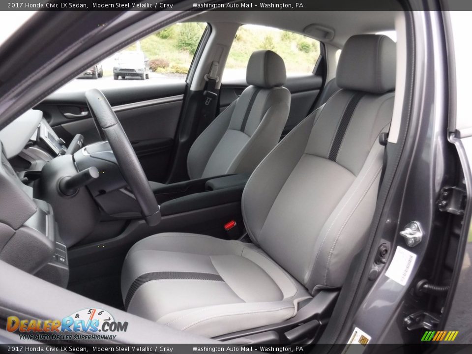 2017 Honda Civic LX Sedan Modern Steel Metallic / Gray Photo #13