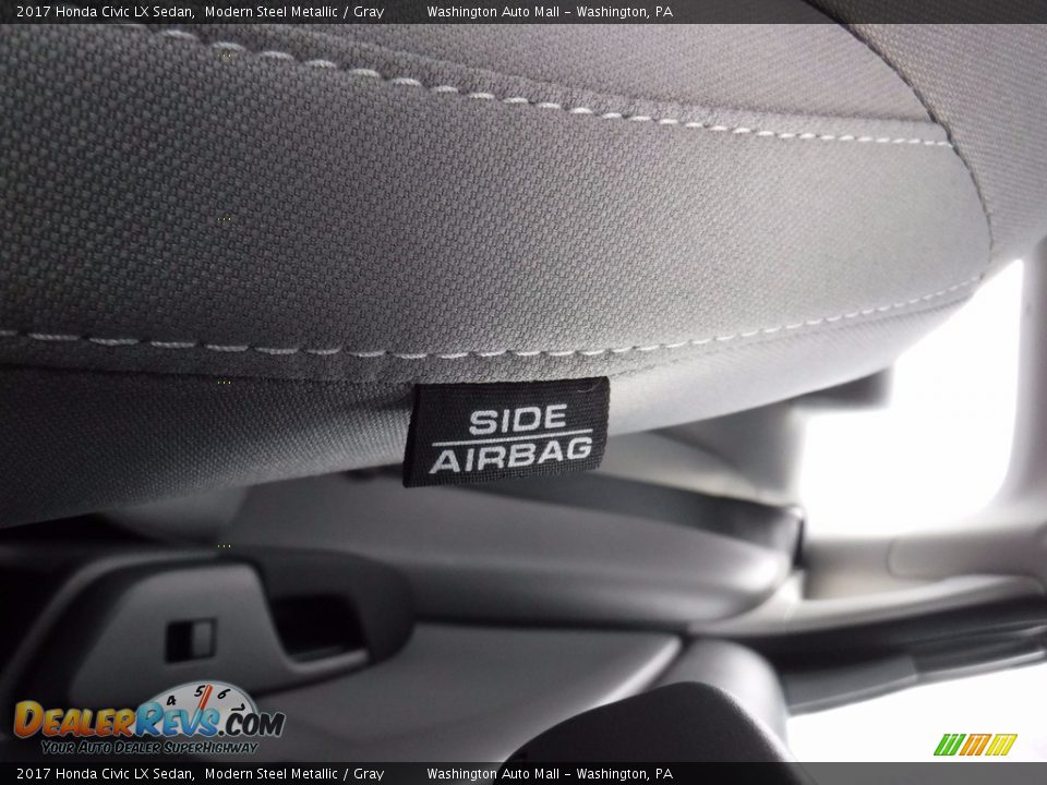 2017 Honda Civic LX Sedan Modern Steel Metallic / Gray Photo #14