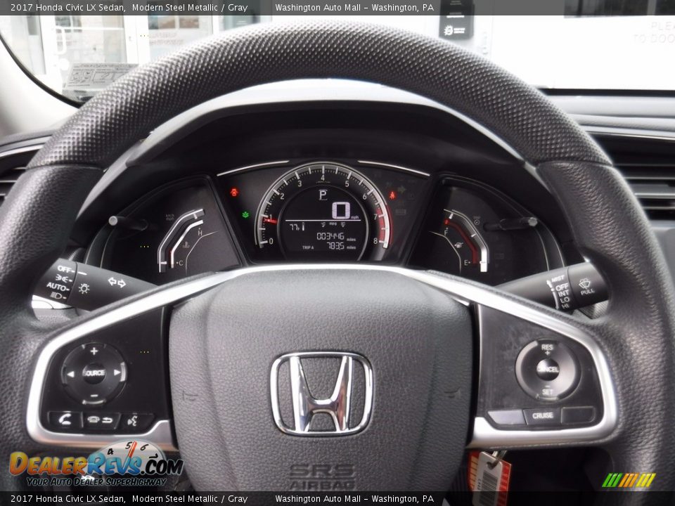 2017 Honda Civic LX Sedan Modern Steel Metallic / Gray Photo #18