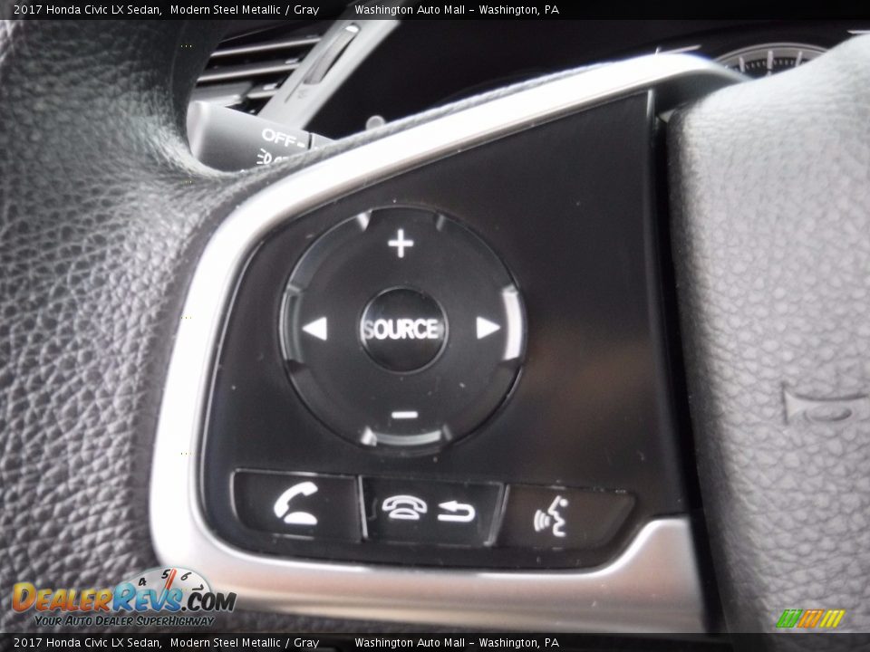 2017 Honda Civic LX Sedan Modern Steel Metallic / Gray Photo #19