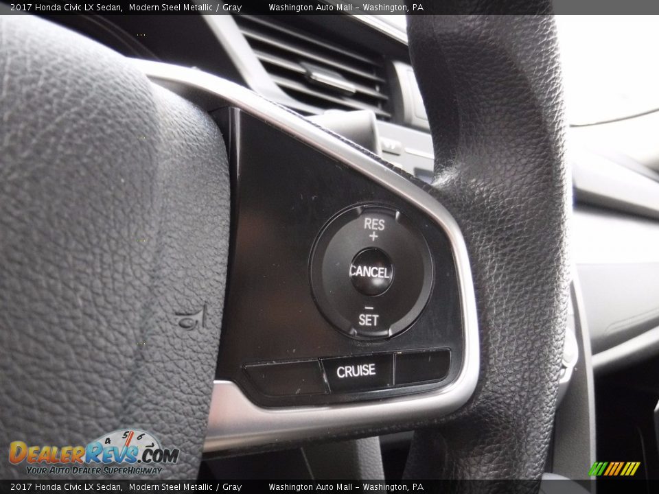 2017 Honda Civic LX Sedan Modern Steel Metallic / Gray Photo #20