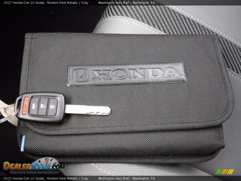 2017 Honda Civic LX Sedan Modern Steel Metallic / Gray Photo #23