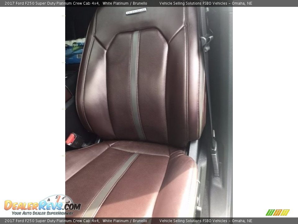 2017 Ford F250 Super Duty Platinum Crew Cab 4x4 White Platinum / Brunello Photo #7