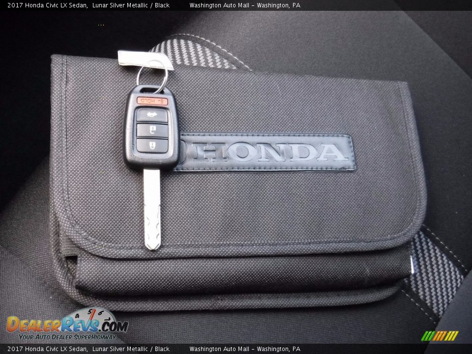 2017 Honda Civic LX Sedan Lunar Silver Metallic / Black Photo #23
