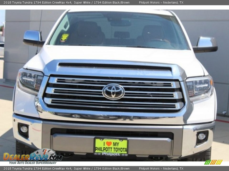 2018 Toyota Tundra 1794 Edition CrewMax 4x4 Super White / 1794 Edition Black/Brown Photo #2
