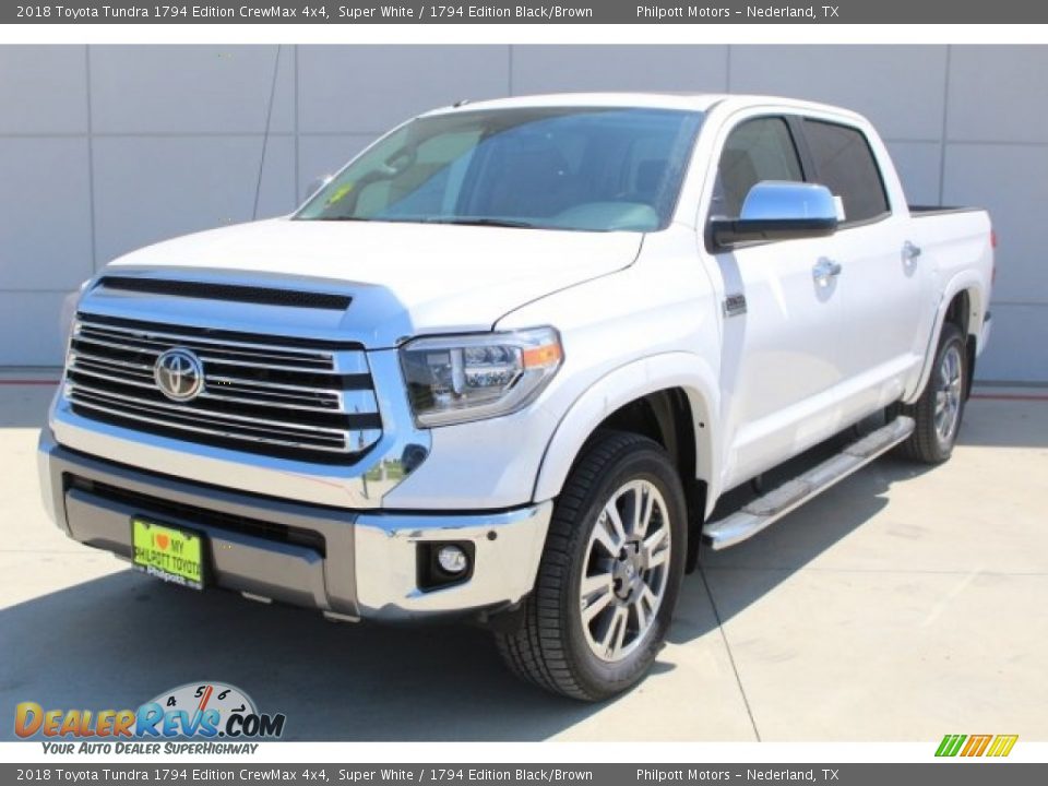 2018 Toyota Tundra 1794 Edition CrewMax 4x4 Super White / 1794 Edition Black/Brown Photo #3