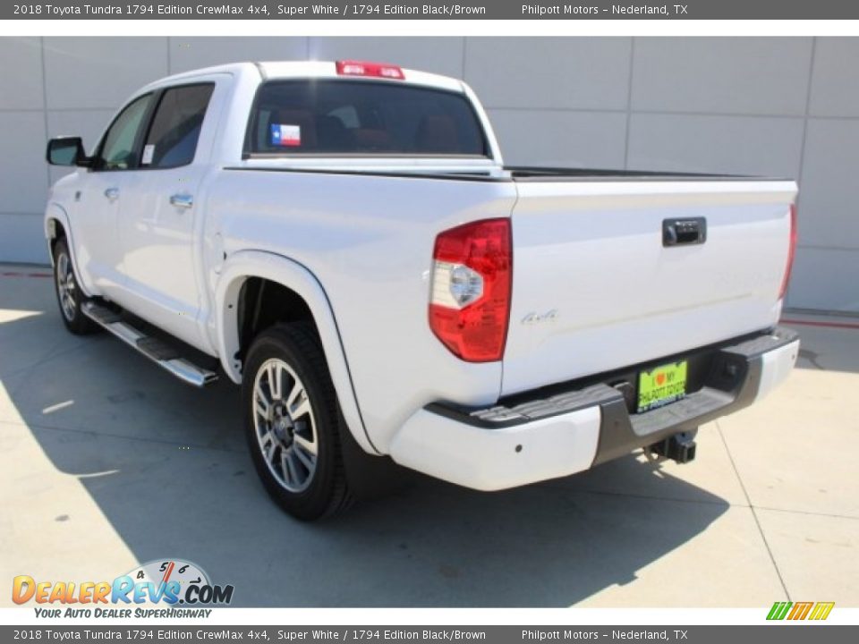 2018 Toyota Tundra 1794 Edition CrewMax 4x4 Super White / 1794 Edition Black/Brown Photo #6