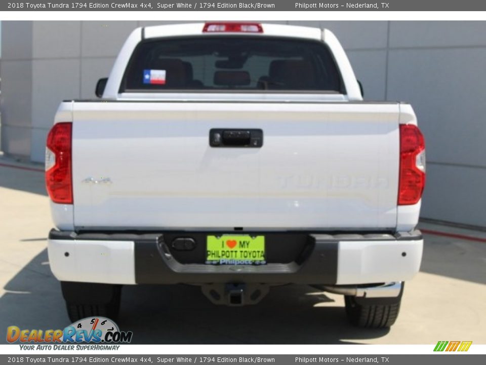 2018 Toyota Tundra 1794 Edition CrewMax 4x4 Super White / 1794 Edition Black/Brown Photo #7
