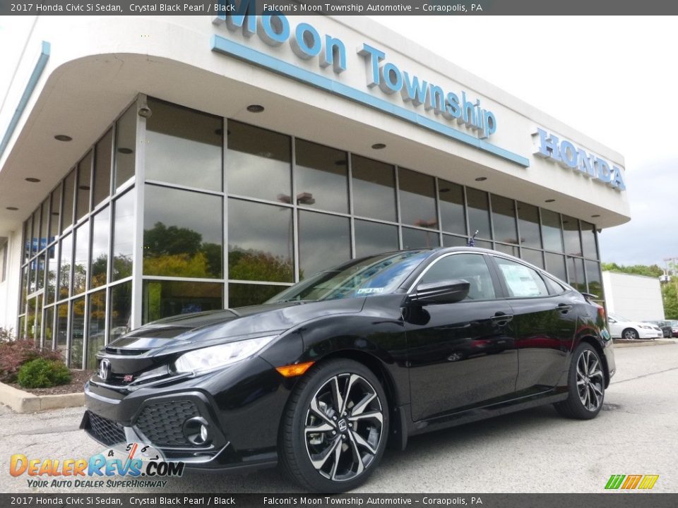 2017 Honda Civic Si Sedan Crystal Black Pearl / Black Photo #1