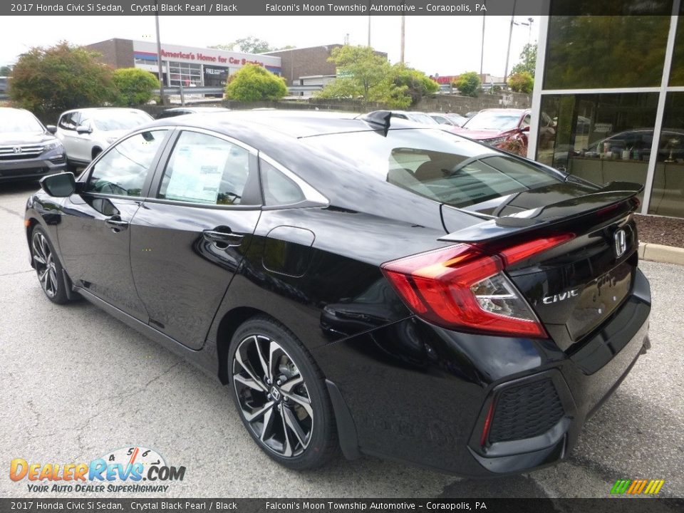 2017 Honda Civic Si Sedan Crystal Black Pearl / Black Photo #2